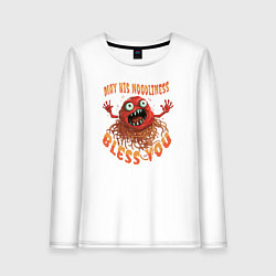 Женский лонгслив May his noodliness bless you - monster