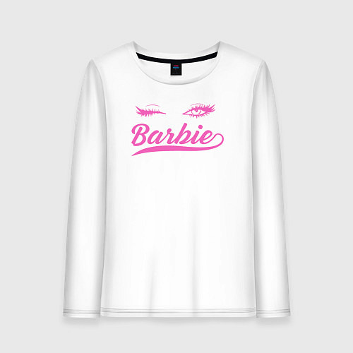 Женский лонгслив Barbie blink / Белый – фото 1