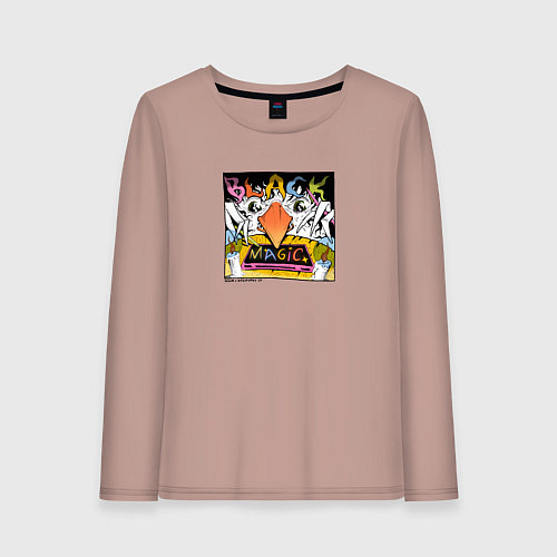 Женский лонгслив Черная магия гуся / Пыльно-розовый – фото 1