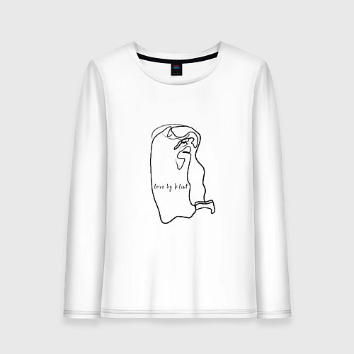 Женский лонгслив Любовь по Климту / Белый – фото 1