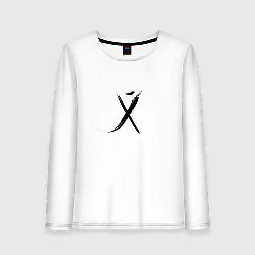 Женский лонгслив Русский иероглиф / Белый – фото 1