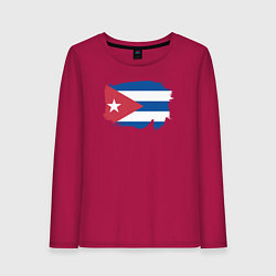 Женский лонгслив Флаг Кубы
