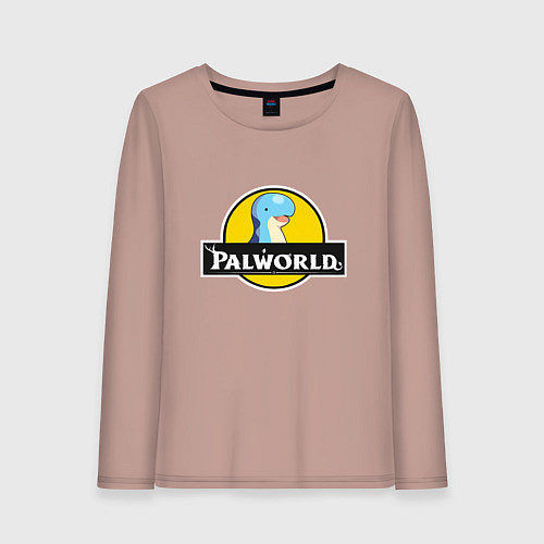 Женский лонгслив Релаксаурус Палворлд / Пыльно-розовый – фото 1