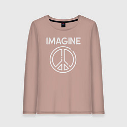 Женский лонгслив Imagine peace