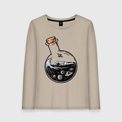 Женский лонгслив Космос в колбе