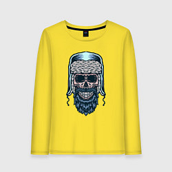 Женский лонгслив Череп в шапке