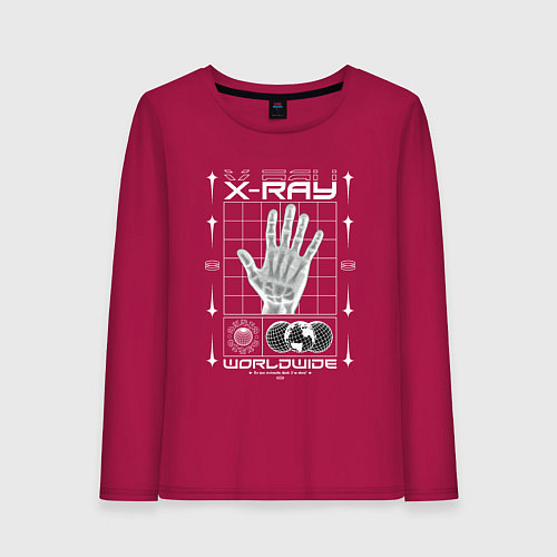 Женский лонгслив X-ray streetwear / Маджента – фото 1