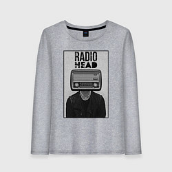 Лонгслив хлопковый женский Radiohead human, цвет: меланж