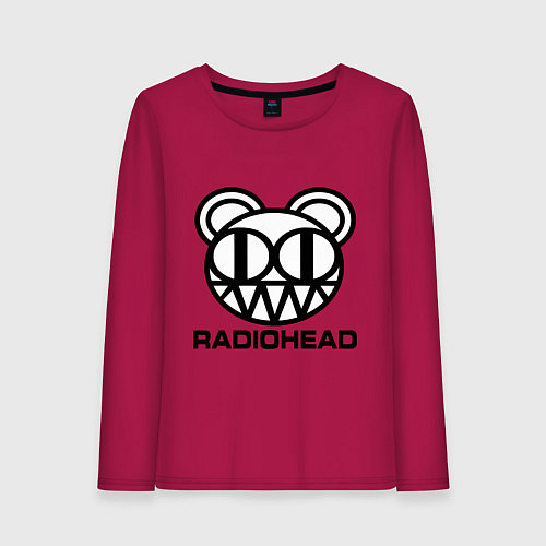 Женский лонгслив Radiohead logo bear / Маджента – фото 1