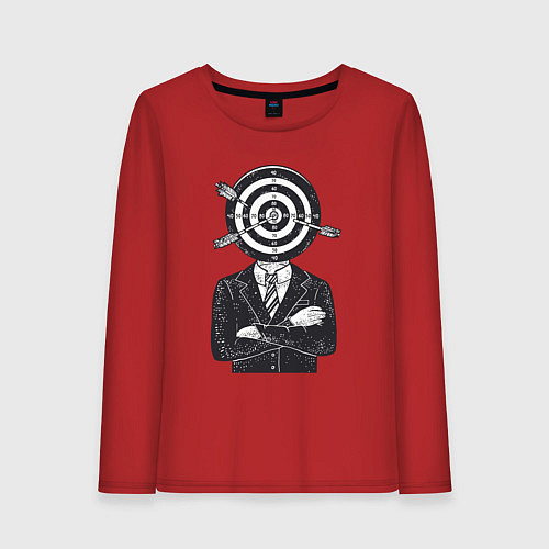 Женский лонгслив Человек дартс / Красный – фото 1