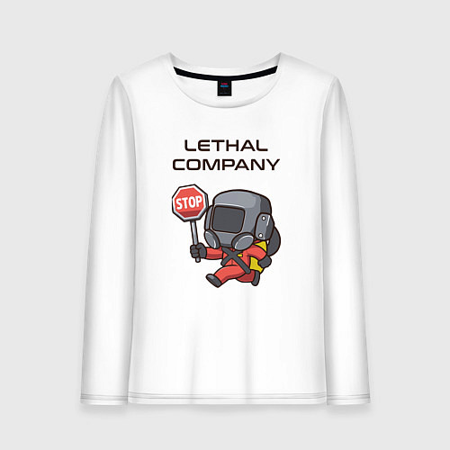 Женский лонгслив Lethal company: Stop Please / Белый – фото 1