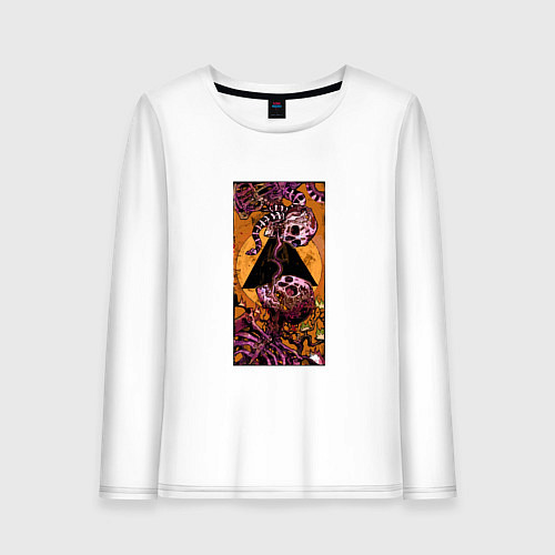 Женский лонгслив Влюблённые таро cyberpunk 2077 / Белый – фото 1