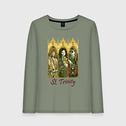 Лонгслив хлопковый женский St trinity, цвет: авокадо