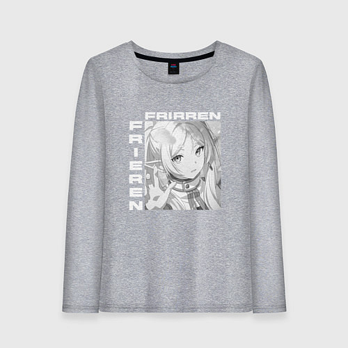 Женский лонгслив Friren bw / Меланж – фото 1