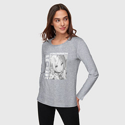 Лонгслив хлопковый женский Friren bw, цвет: меланж — фото 2