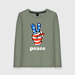 Женский лонгслив USA peace