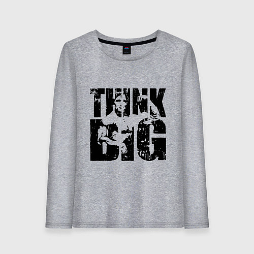 Женский лонгслив Арнольд - мысли масштабно / Меланж – фото 1