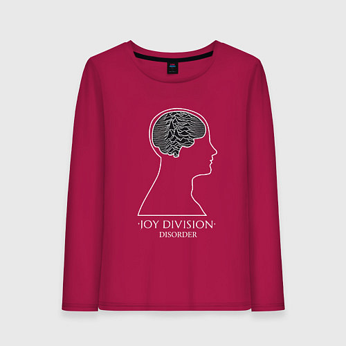Женский лонгслив Joy Division - Disorder / Маджента – фото 1
