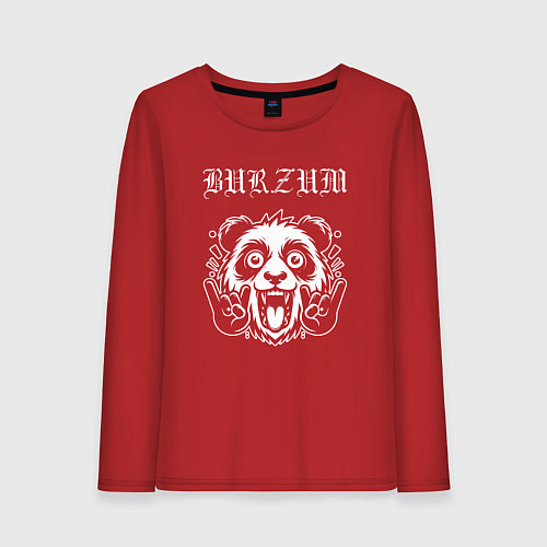 Женский лонгслив Burzum rock panda / Красный – фото 1