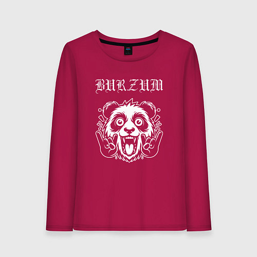 Женский лонгслив Burzum rock panda / Маджента – фото 1