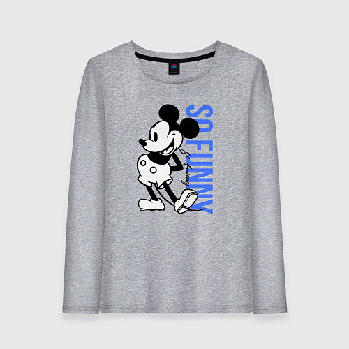 Женский лонгслив So funny Mickey / Меланж – фото 1