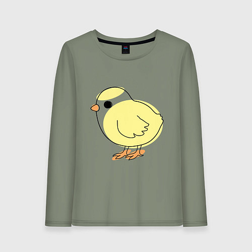 Женский лонгслив Птицы цыпленок / Авокадо – фото 1