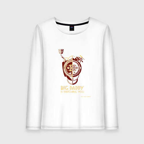 Женский лонгслив Bioshock big daddy / Белый – фото 1