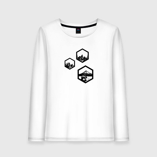 Женский лонгслив Ветер с высоты / Белый – фото 1