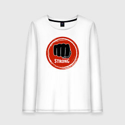 Лонгслив хлопковый женский MMA strong, цвет: белый