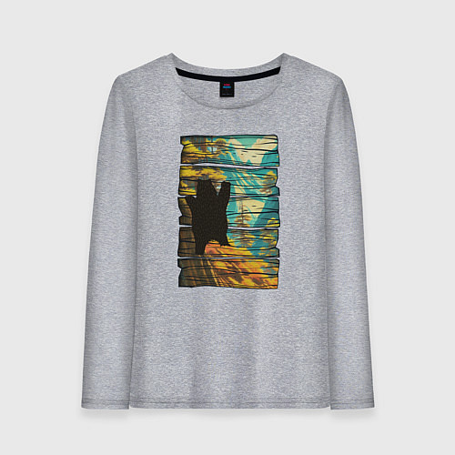 Женский лонгслив Странники дикой природы / Меланж – фото 1