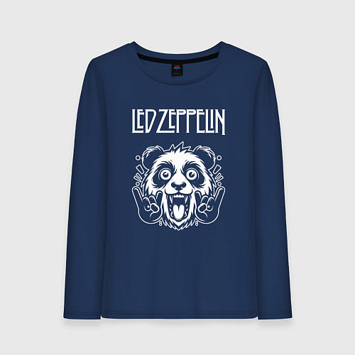 Женский лонгслив Led Zeppelin rock panda / Тёмно-синий – фото 1