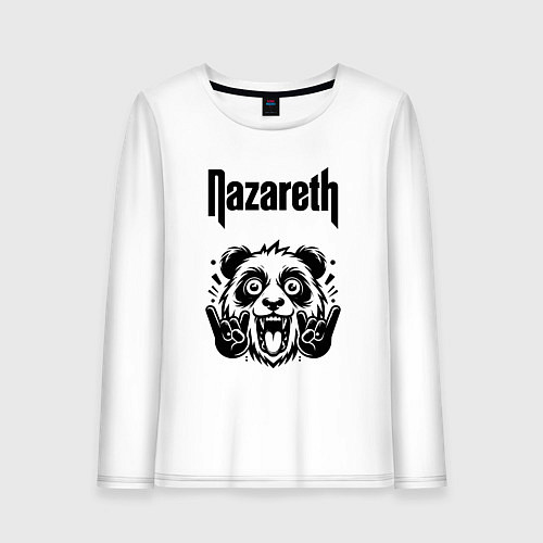 Женский лонгслив Nazareth - rock panda / Белый – фото 1