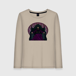 Лонгслив хлопковый женский The necromancer, цвет: миндальный
