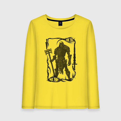 Женский лонгслив Skeleton warrior / Желтый – фото 1