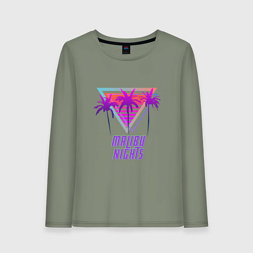 Женский лонгслив Malibu nights / Авокадо – фото 1