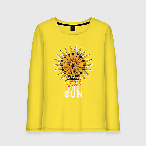 Женский лонгслив Once more round the Sun / Желтый – фото 1