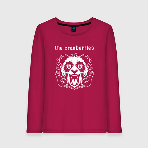 Женский лонгслив The Cranberries rock panda / Маджента – фото 1