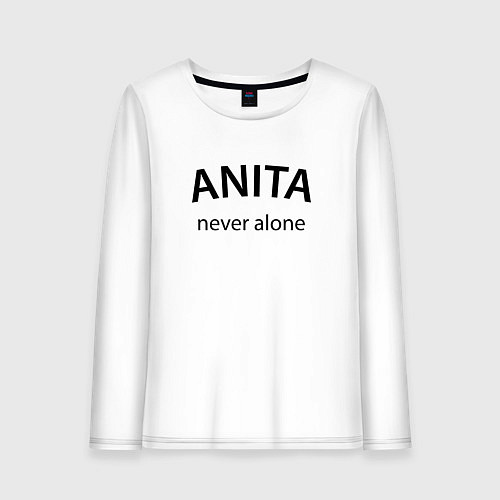 Женский лонгслив Anita never alone - motto / Белый – фото 1