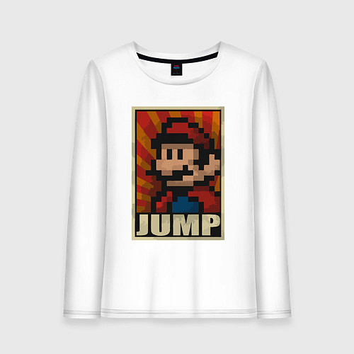 Женский лонгслив Jump Mario / Белый – фото 1