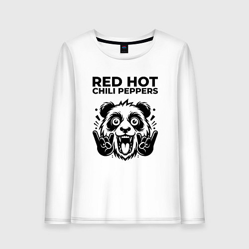 Женский лонгслив Red Hot Chili Peppers - rock panda / Белый – фото 1