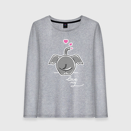 Женский лонгслив Love me / Меланж – фото 1