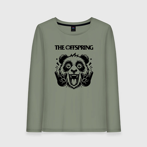 Женский лонгслив The Offspring - rock panda / Авокадо – фото 1