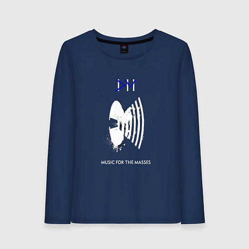 Женский лонгслив Depeche Mode - for the masses bong / Тёмно-синий – фото 1