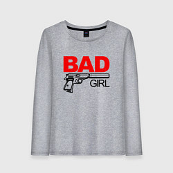 Женский лонгслив Bad girl with gun