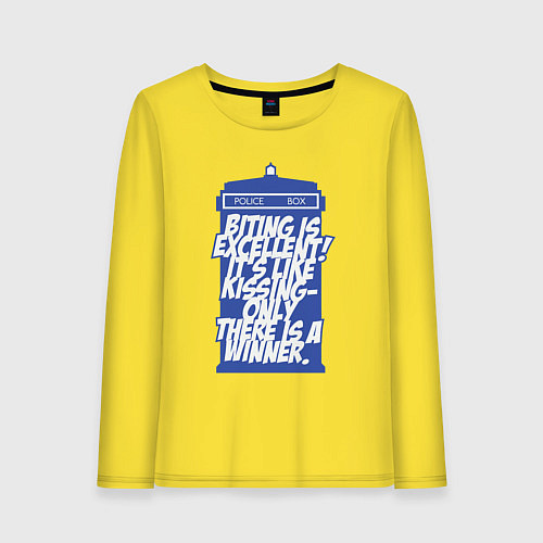 Женский лонгслив Tardis box / Желтый – фото 1