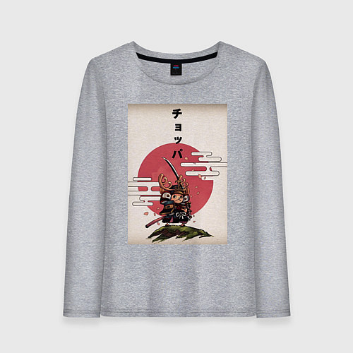 Женский лонгслив Тони Тони Чоппер самурай / Меланж – фото 1