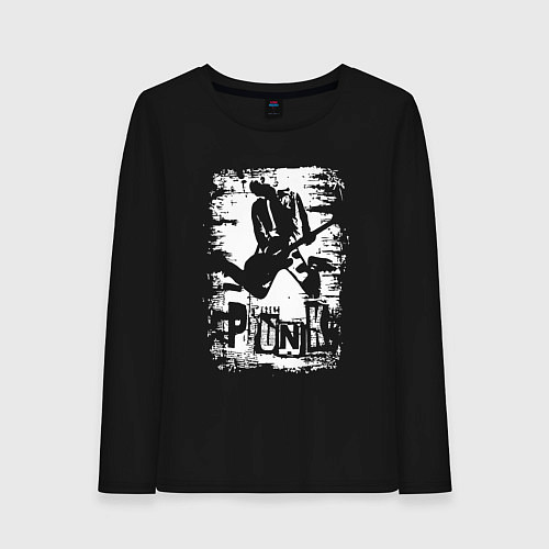 Женский лонгслив Punk music / Черный – фото 1