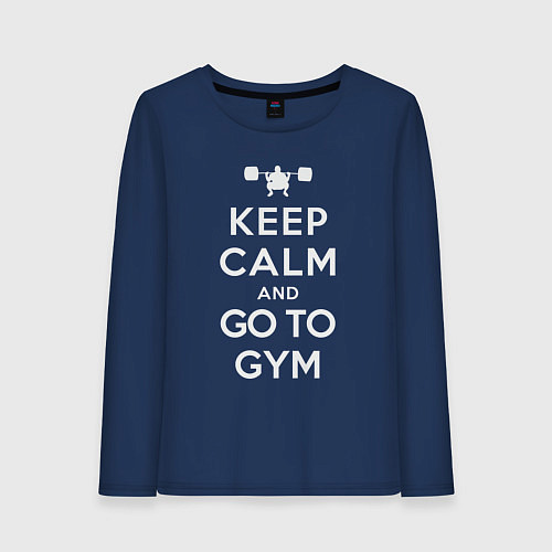 Женский лонгслив Иди в спортзал / Тёмно-синий – фото 1