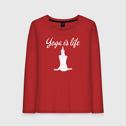 Женский лонгслив Yoga is life