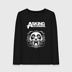 Лонгслив хлопковый женский Asking Alexandria rock panda, цвет: черный